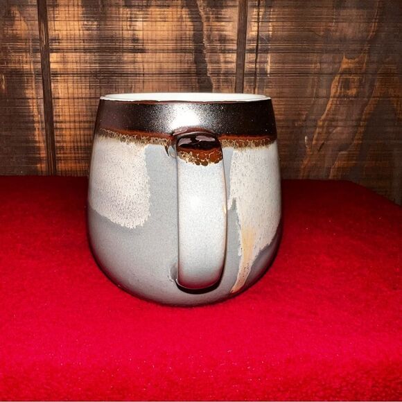 Gray Brown Tan Beige Collectible Potter’s Corner Ceramic Banded Coffee Mug Cup - Picture 6 of 7